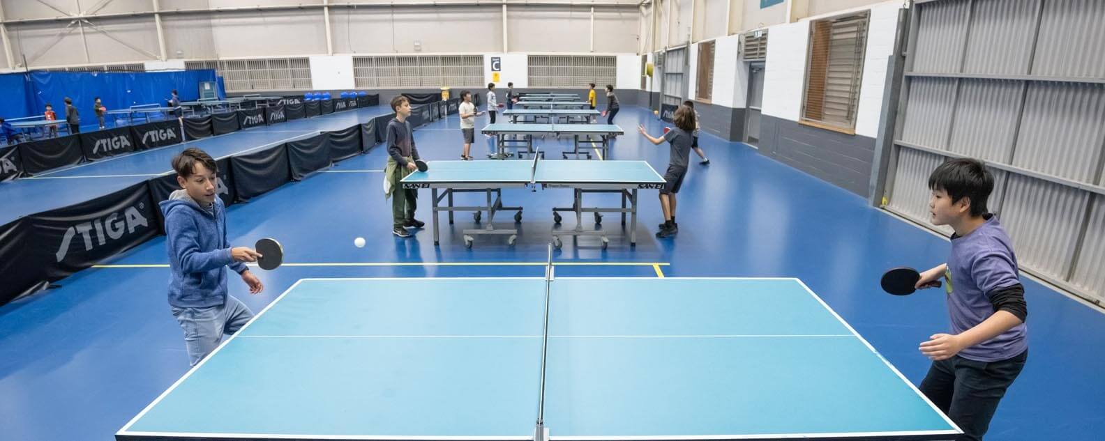 Table tennis match at Sports Halls