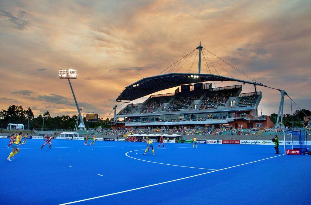 Hockey game at the hockey centre