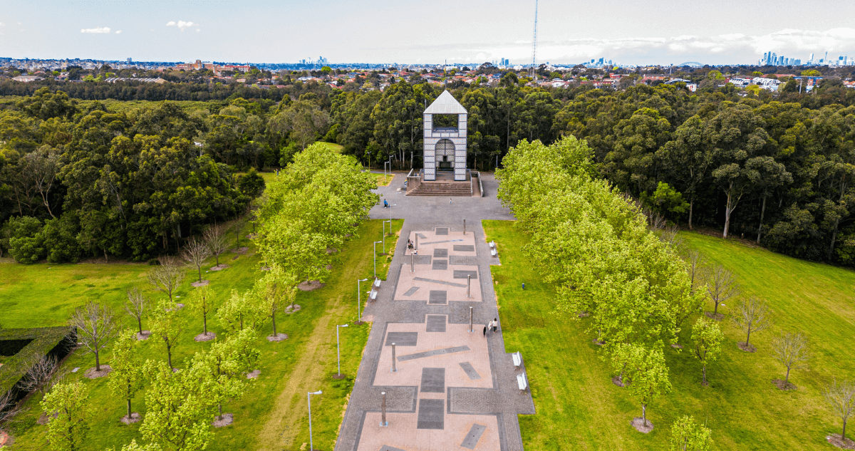 Trelliage tower at Bicentennial Park