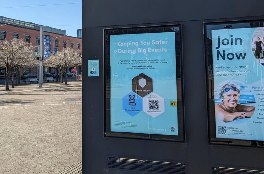 Posters about safety during big events.